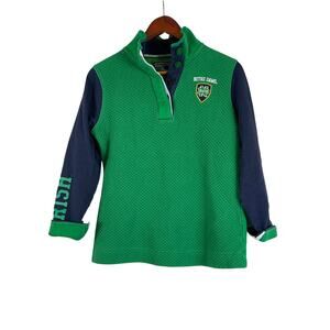 Landsdowne Heritage Collection Notre Dame Quilted Rugby Sweatshirt Pullover S